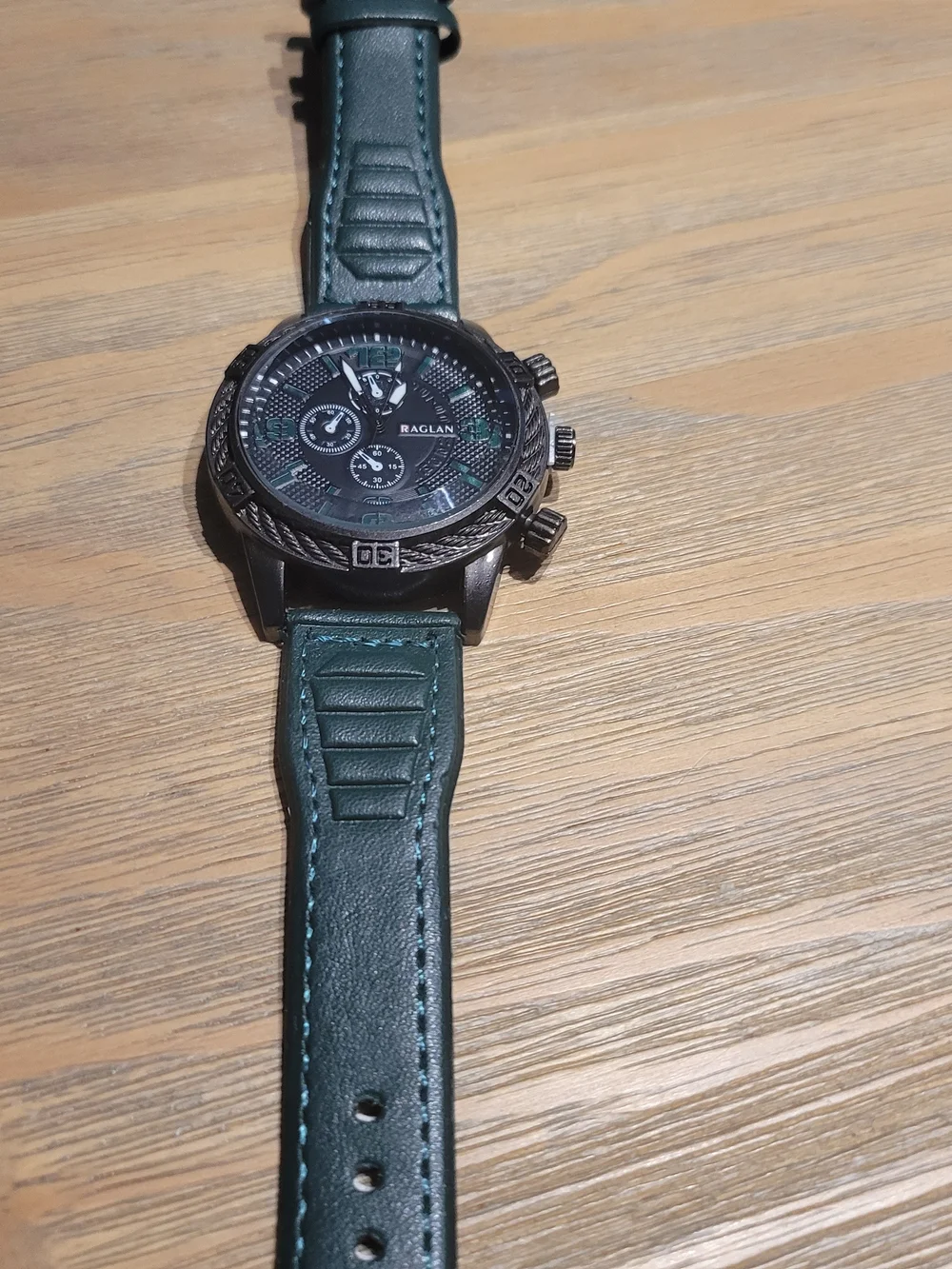 RAGLAN Men's Green Accent Chronograph Watch